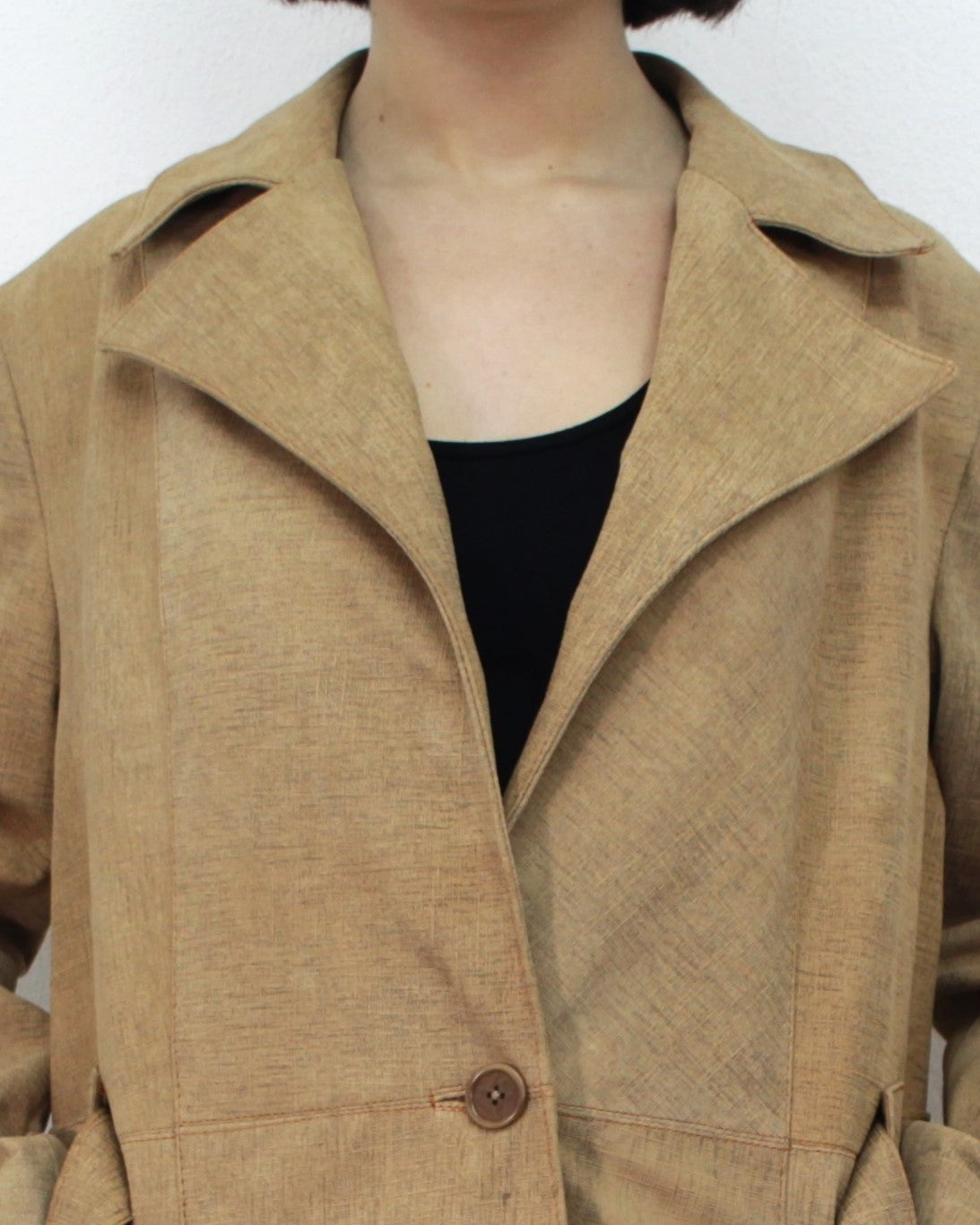 "Ferdinando" Cork Effect Leather Coat by Ferdinando Patermo