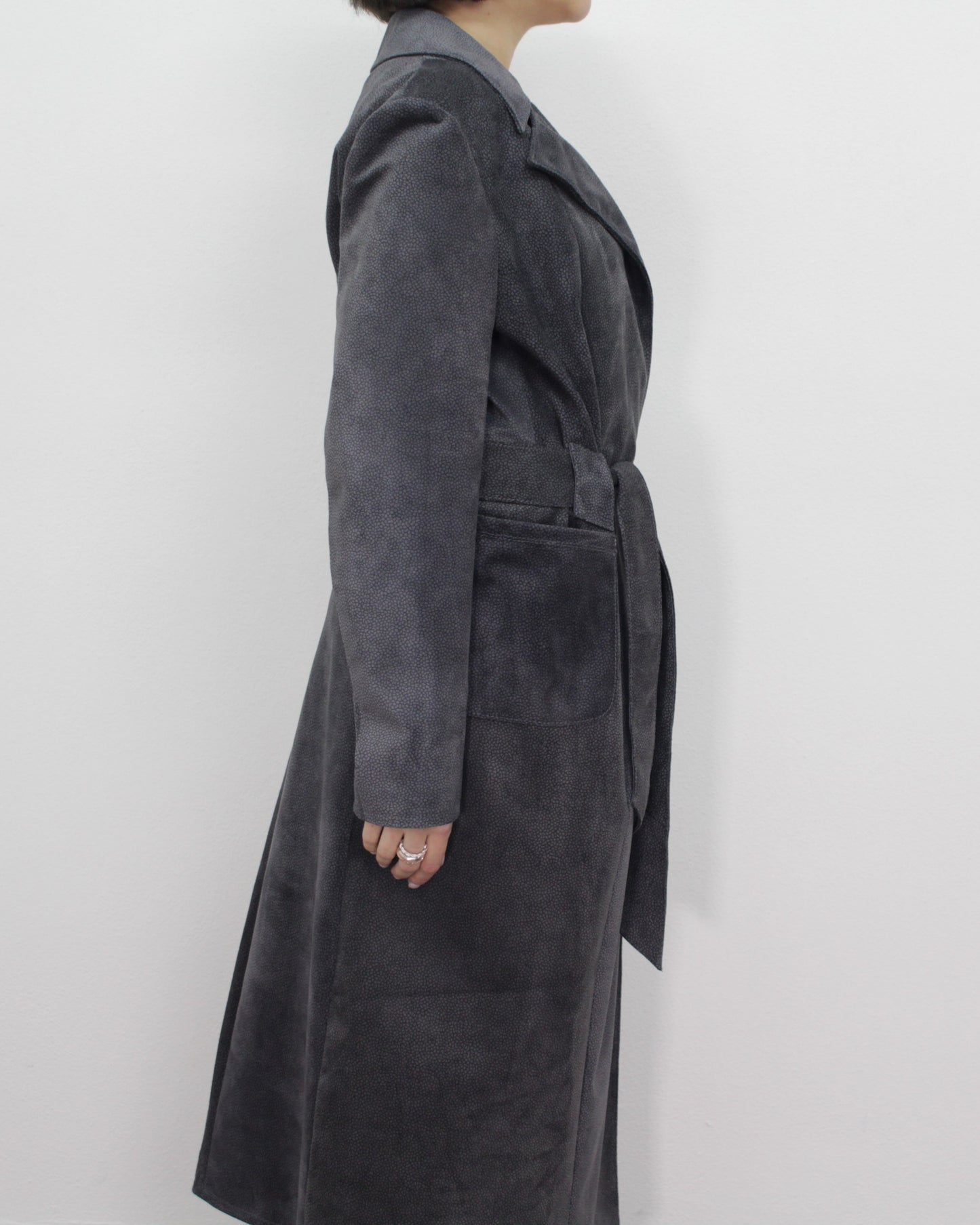 Manteau en cuir suédé imprimé "Ferdinando" par Ferdinando Patermo