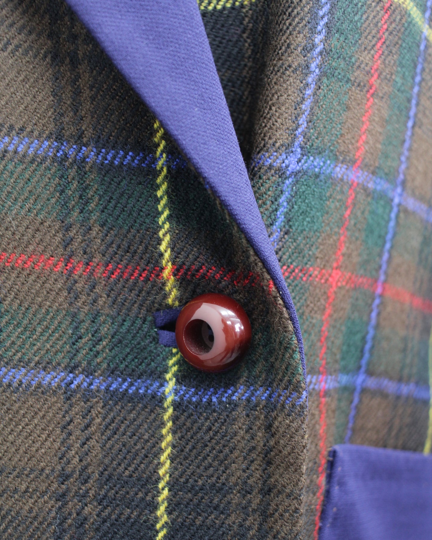 Cappotto in pura lana a quadri, artigianale